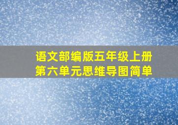 语文部编版五年级上册第六单元思维导图简单