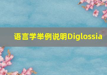 语言学举例说明Diglossia