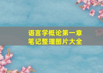 语言学概论第一章笔记整理图片大全