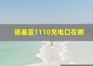 诺基亚1110充电口在哪