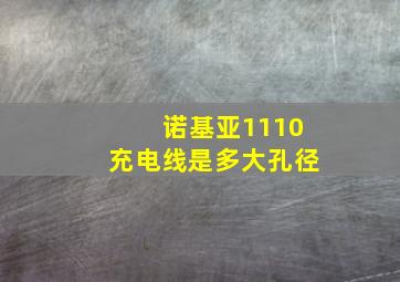 诺基亚1110充电线是多大孔径