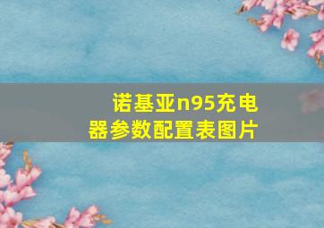 诺基亚n95充电器参数配置表图片