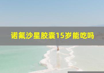 诺氟沙星胶囊15岁能吃吗