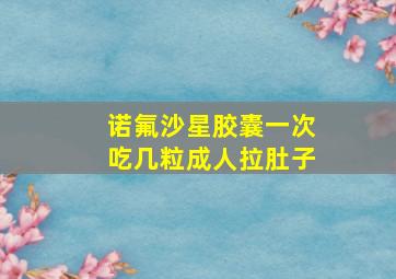 诺氟沙星胶囊一次吃几粒成人拉肚子