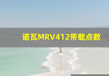 诺瓦MRV412带载点数