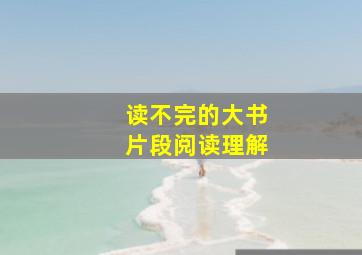 读不完的大书片段阅读理解