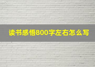 读书感悟800字左右怎么写