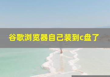 谷歌浏览器自己装到c盘了