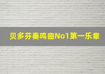 贝多芬奏鸣曲No1第一乐章