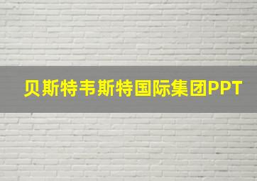 贝斯特韦斯特国际集团PPT