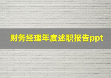 财务经理年度述职报告ppt