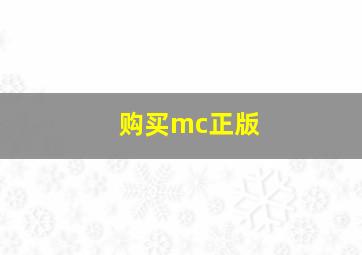 购买mc正版