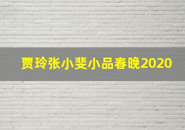 贾玲张小斐小品春晚2020