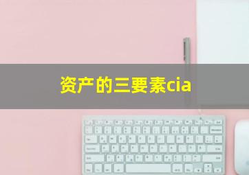 资产的三要素cia