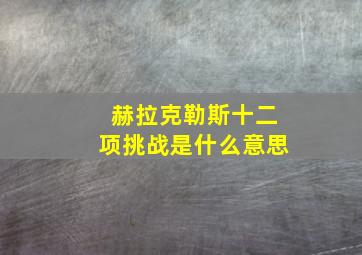 赫拉克勒斯十二项挑战是什么意思