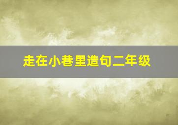 走在小巷里造句二年级