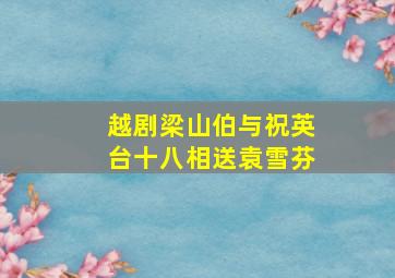 越剧梁山伯与祝英台十八相送袁雪芬