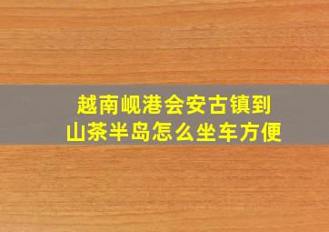 越南岘港会安古镇到山茶半岛怎么坐车方便