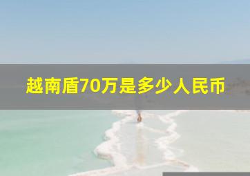 越南盾70万是多少人民币