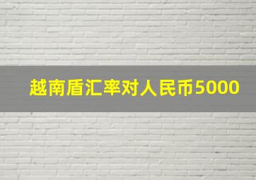 越南盾汇率对人民币5000