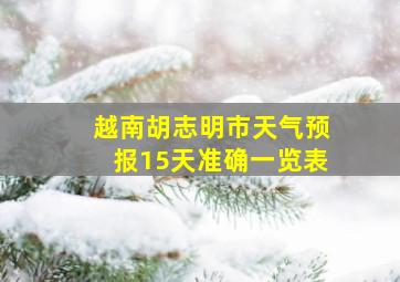 越南胡志明市天气预报15天准确一览表