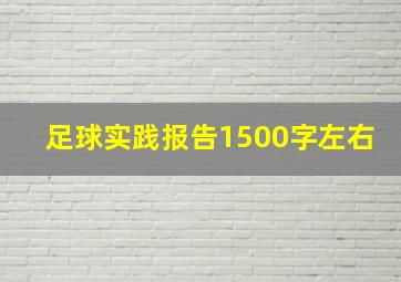 足球实践报告1500字左右