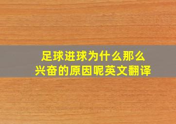 足球进球为什么那么兴奋的原因呢英文翻译