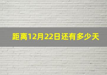 距离12月22日还有多少天