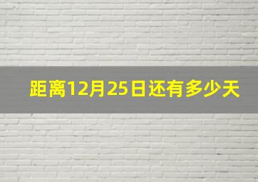 距离12月25日还有多少天