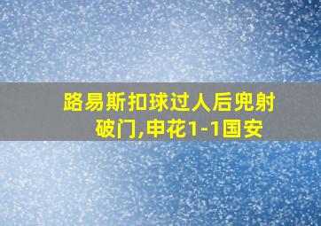 路易斯扣球过人后兜射破门,申花1-1国安