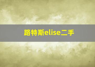 路特斯elise二手