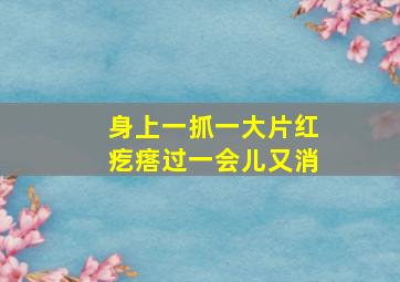 身上一抓一大片红疙瘩过一会儿又消