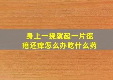 身上一挠就起一片疙瘩还痒怎么办吃什么药