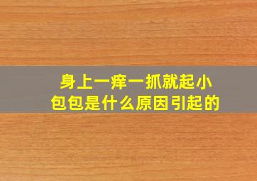 身上一痒一抓就起小包包是什么原因引起的