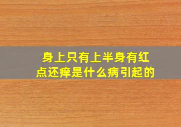 身上只有上半身有红点还痒是什么病引起的