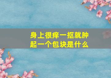 身上很痒一抠就肿起一个包块是什么