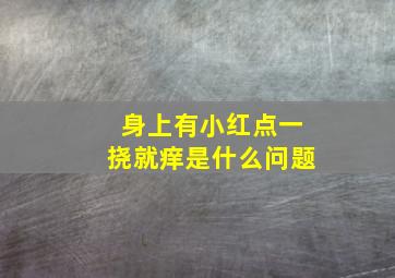 身上有小红点一挠就痒是什么问题