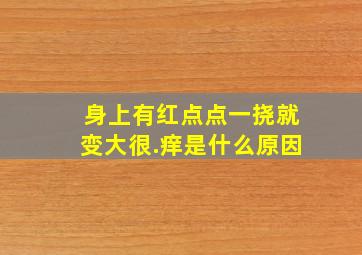 身上有红点点一挠就变大很.痒是什么原因