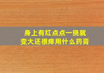 身上有红点点一挠就变大还很痒用什么药膏