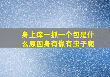 身上痒一抓一个包是什么原因身有像有虫子爬