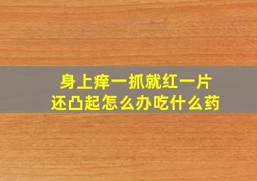 身上痒一抓就红一片还凸起怎么办吃什么药