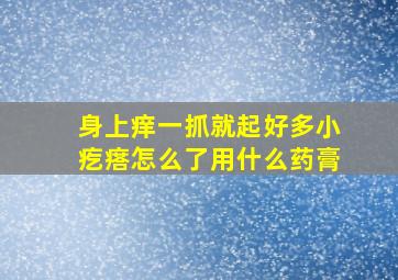 身上痒一抓就起好多小疙瘩怎么了用什么药膏