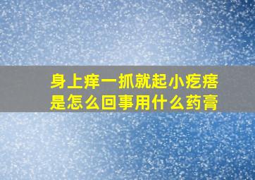 身上痒一抓就起小疙瘩是怎么回事用什么药膏