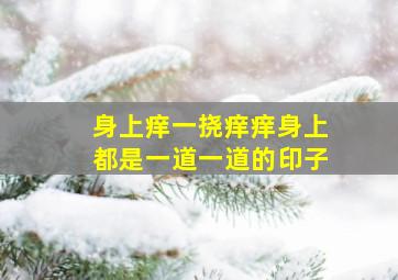 身上痒一挠痒痒身上都是一道一道的印子