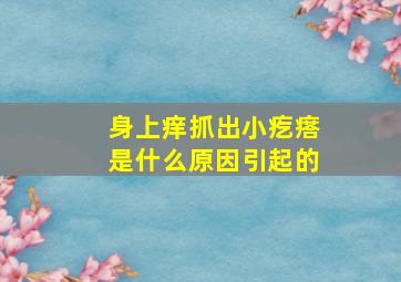 身上痒抓出小疙瘩是什么原因引起的