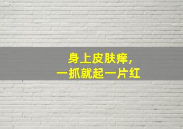 身上皮肤痒,一抓就起一片红