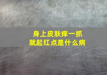 身上皮肤痒一抓就起红点是什么病