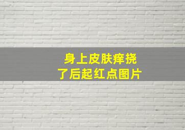 身上皮肤痒挠了后起红点图片