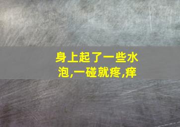 身上起了一些水泡,一碰就疼,痒