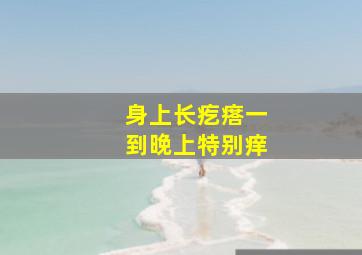 身上长疙瘩一到晚上特别痒